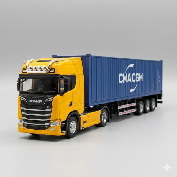 Scania R-Series Diecast Container Truck – CMA CGM Edition with Sound & Light
