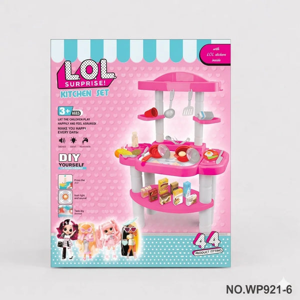 LOL Surprise Kitchen Set Toy for Kids – Pretend Play Cooking Set with Accessories