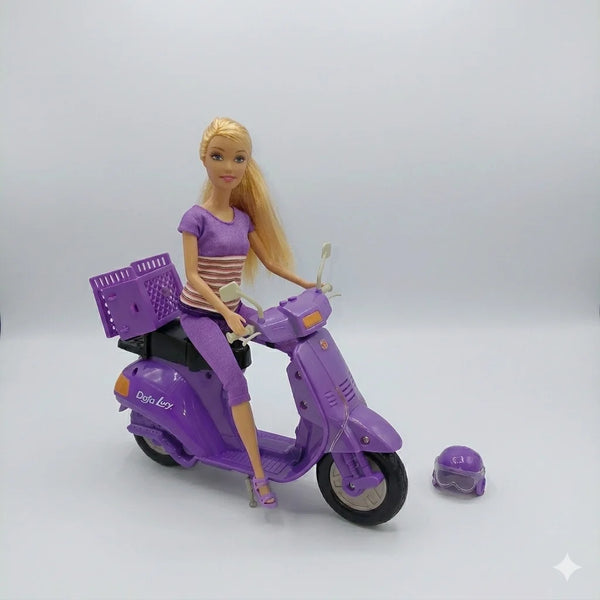 Defa Lucy Fashion Doll with Scooter & Accessories – Purple Ride Playset