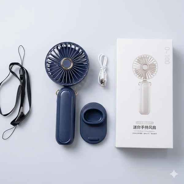 Mini Portable Handheld Fan (USB Rechargeable, Quiet & Lightweight)