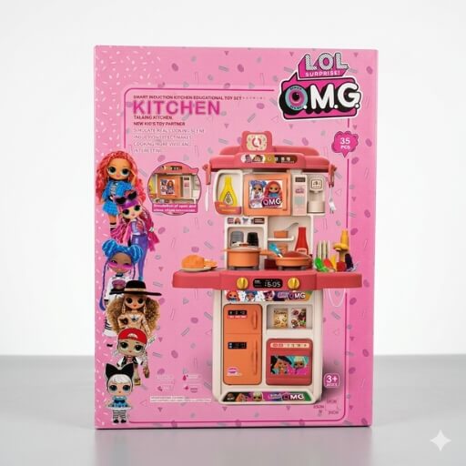 LOL Surprise O.M.G. Kids Kitchen Playset (35+ Pieces Pretend Cooking Set)