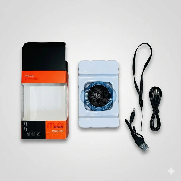 Mini Wireless Bluetooth Speaker | Portable Pocket Size Sound Box with Strap