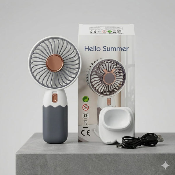 Portable Handheld Mini Fan – Rechargeable USB Cooling Fan | Compact Summer Fan