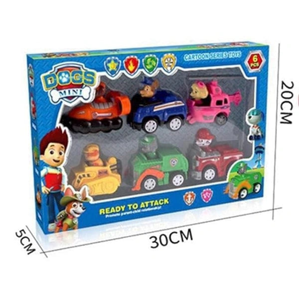 Adventure Dog Rescue Vehicle Toy Set – 6 PCS