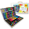180 Pieces Kids Art Set – Complete Drawing & Painting Kit with Wooden Carry Case