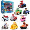 Cartoon Rescue Dog Vehicle Toy Set – 9 Pcs Mini Cars for Kids