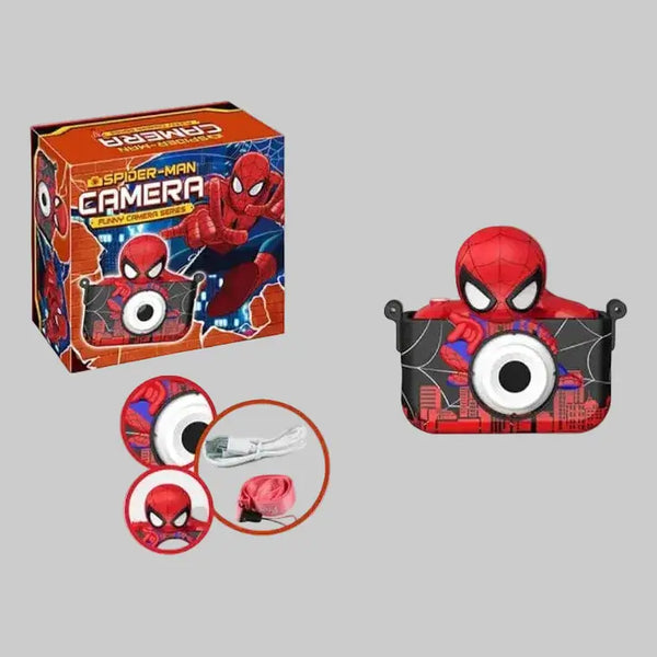 Spider Hero Kids Digital Camera – HD 1080P Dual Lens Children Camera with Rechargeable Battery