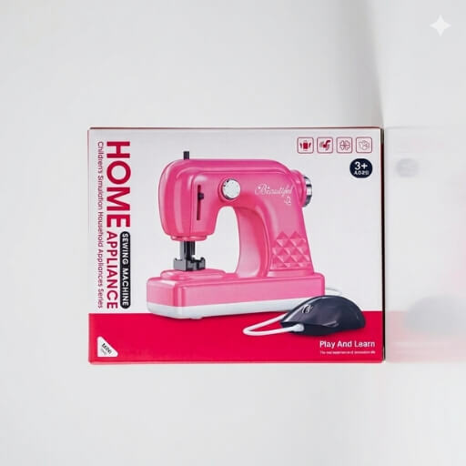 Kids Toy Sewing Machine Pink | Pretend Play Craft Toy for Children