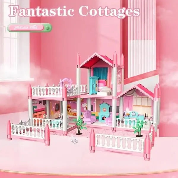 Dream Doll Villa Playset – 3 Bedroom Princess Doll House