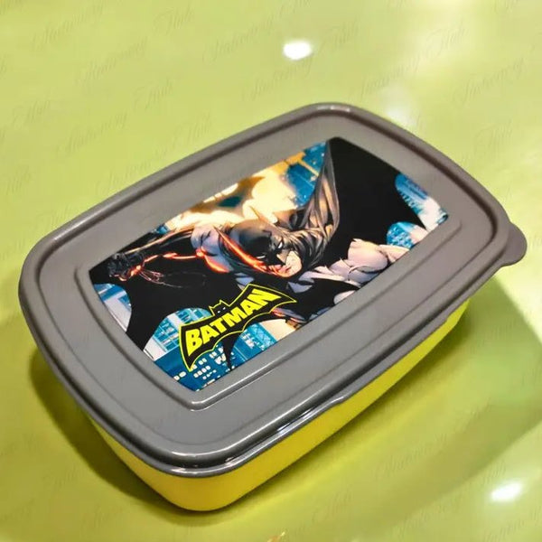 Kids Cartoon Lunch Box with Spoon & Sauce Container – School Food Storage Box