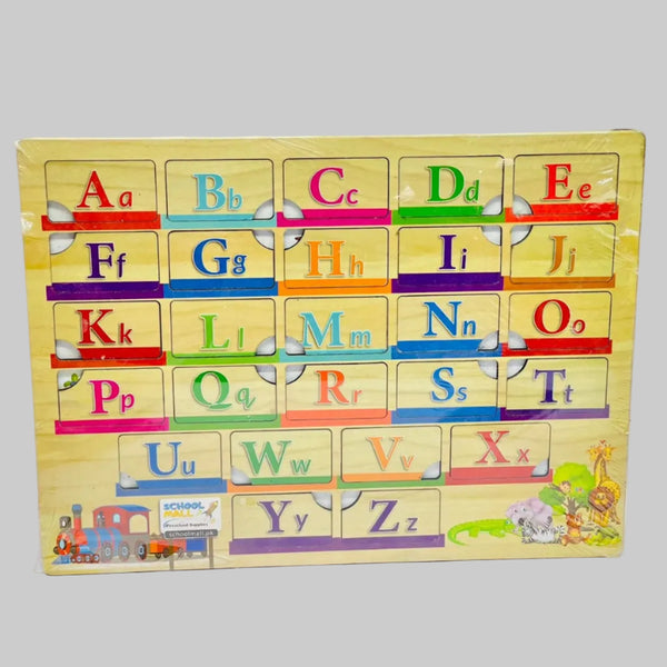 Wooden Alphabet Puzzle Board – A–Z Learning Toy for Kids