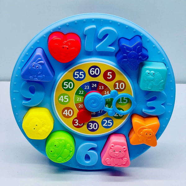 Kids Learning Clock Toy | Shape Sorting & Time Teaching Educational Toy