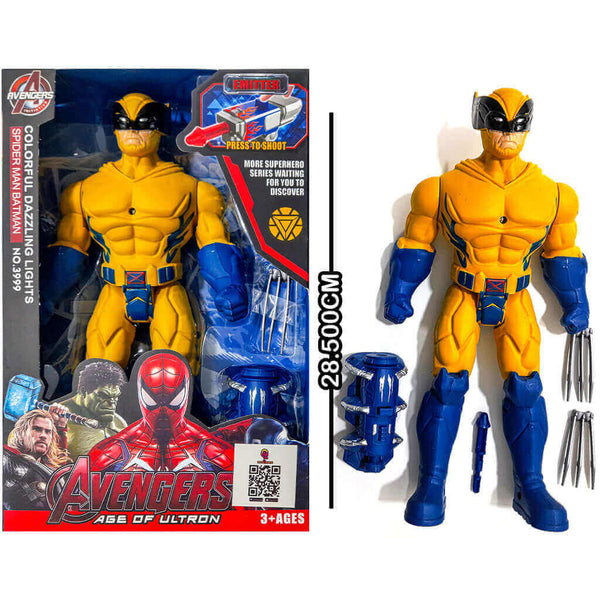 XIMAN Superhero Action Figure with Launcher – 28.5CM